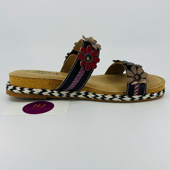 L'Artiste Spring Step Women's Resort Slip On Floral Sandals Size 38 EU/ 7.5-8 US - Picture 7 of 12